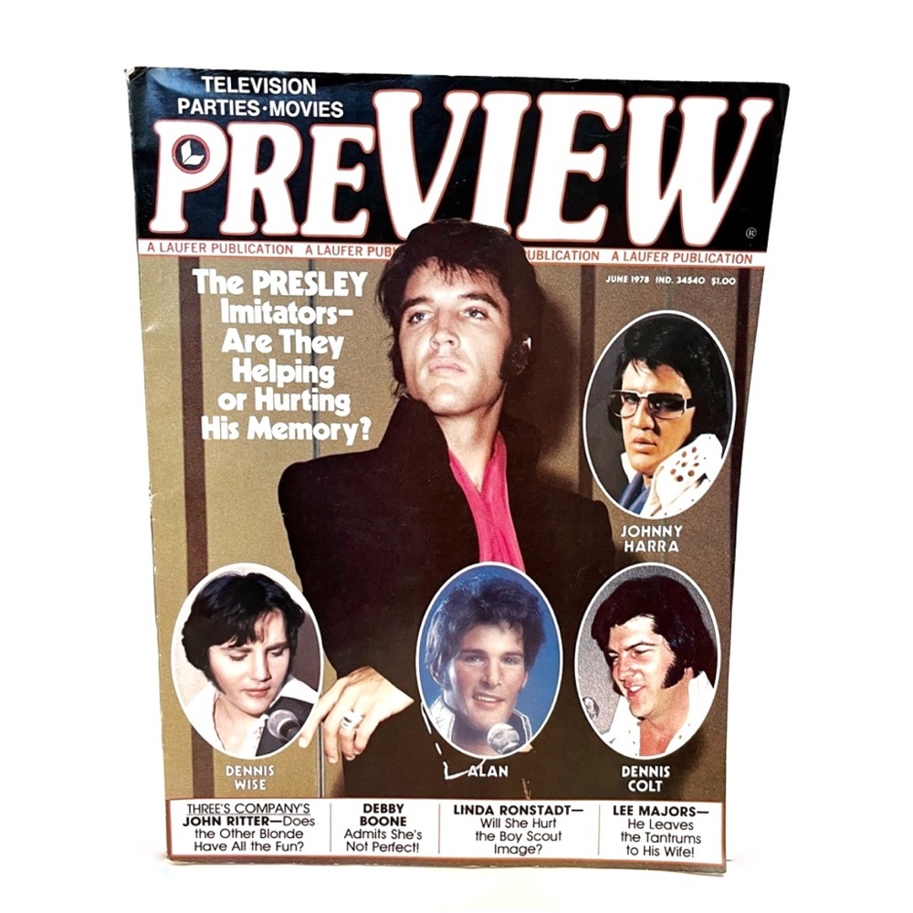 Vintage 1978 Elvis Presley Preview Magazine Laufer King of Rock Music Grammys